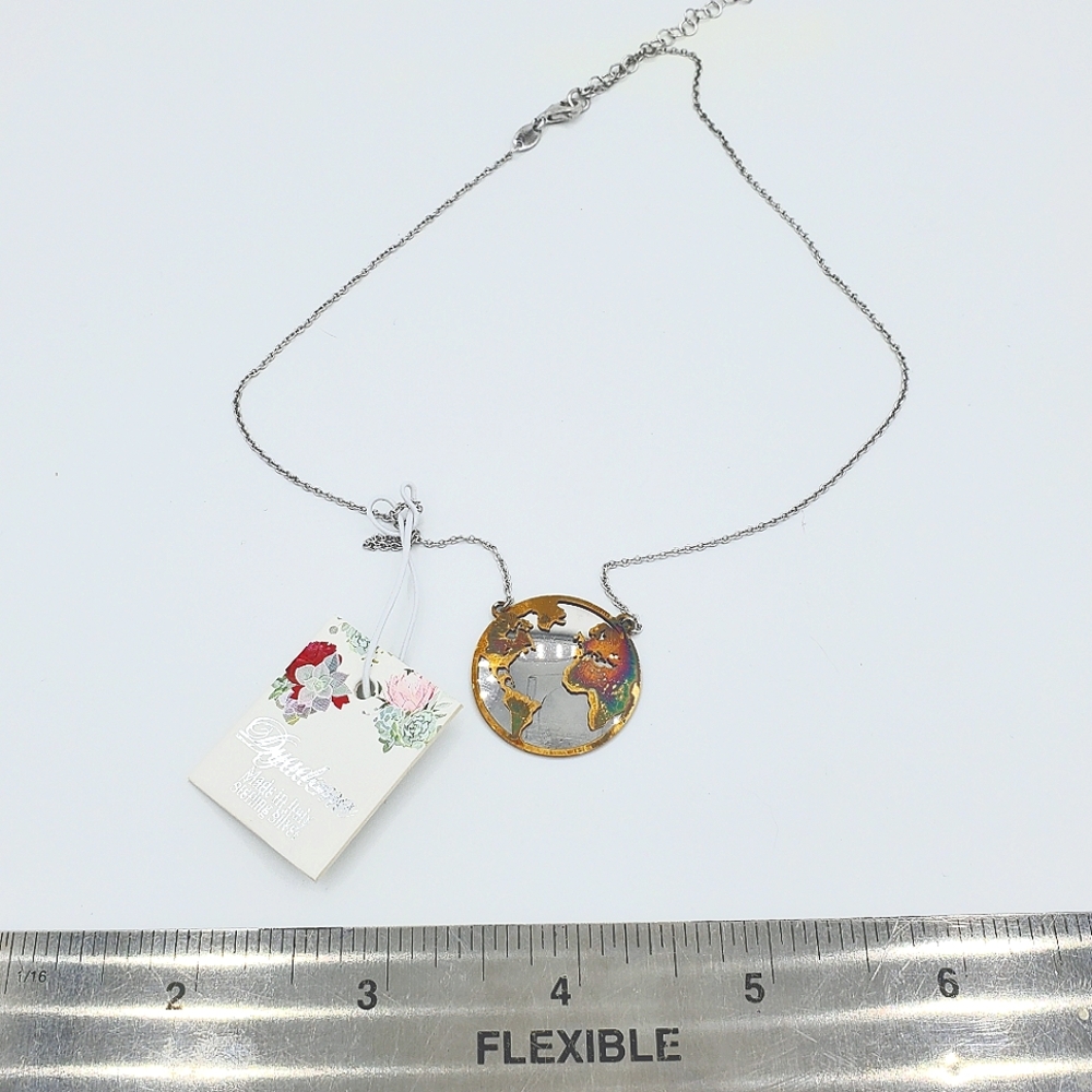Sterling silver Earth necklace